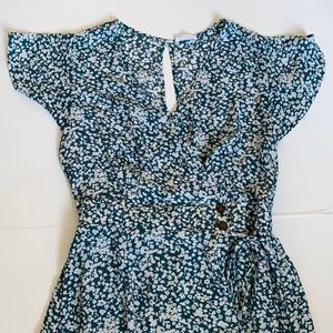 Floral Print Wrap Dress
